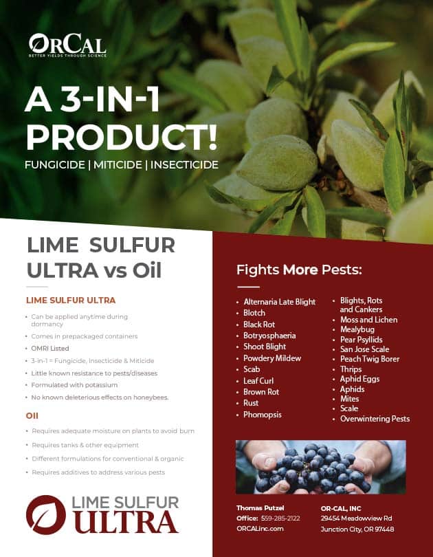 Lime Sulfur Ultra vs Oil Tech Sheet