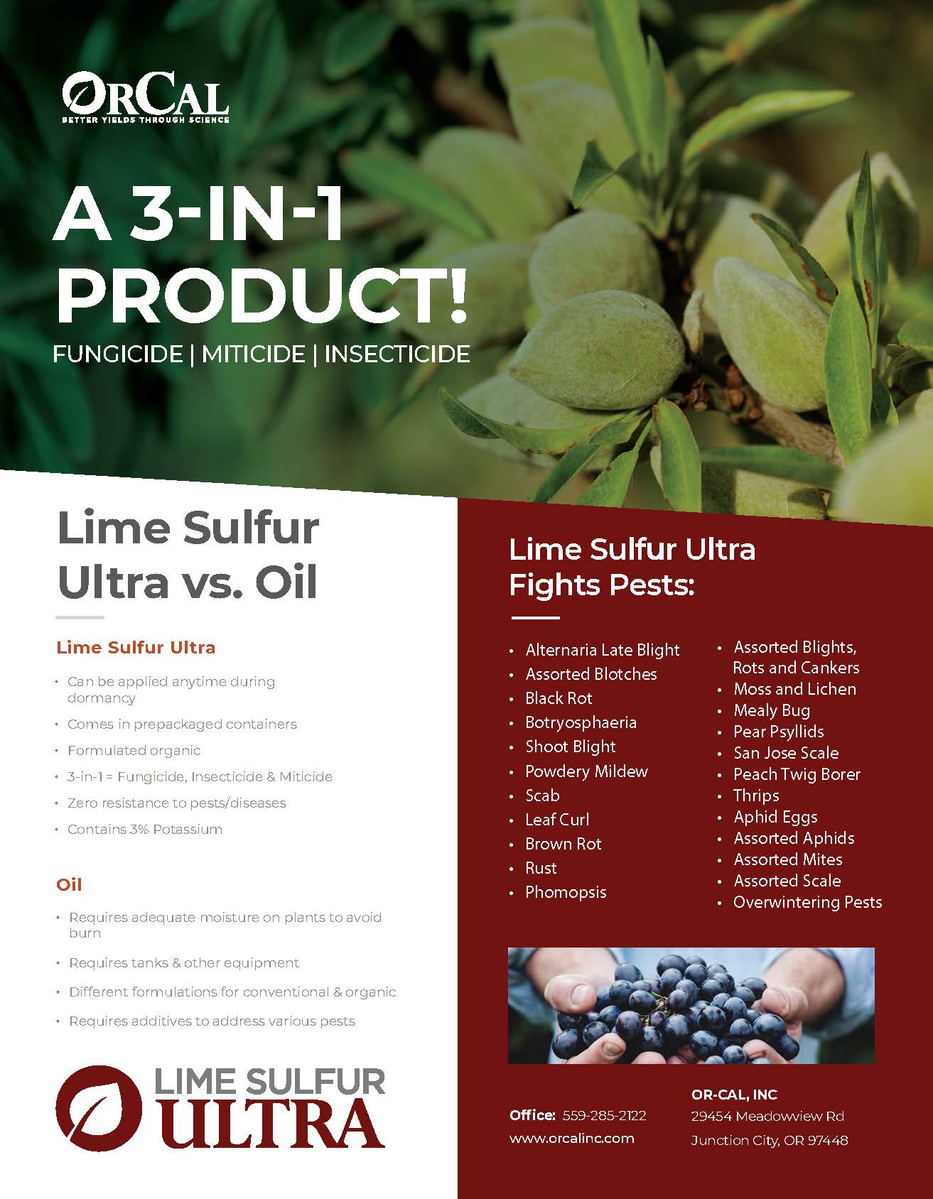 LIME SULFUR ULTRA | Miticide | Fungicide | Insecticide | ORCAL