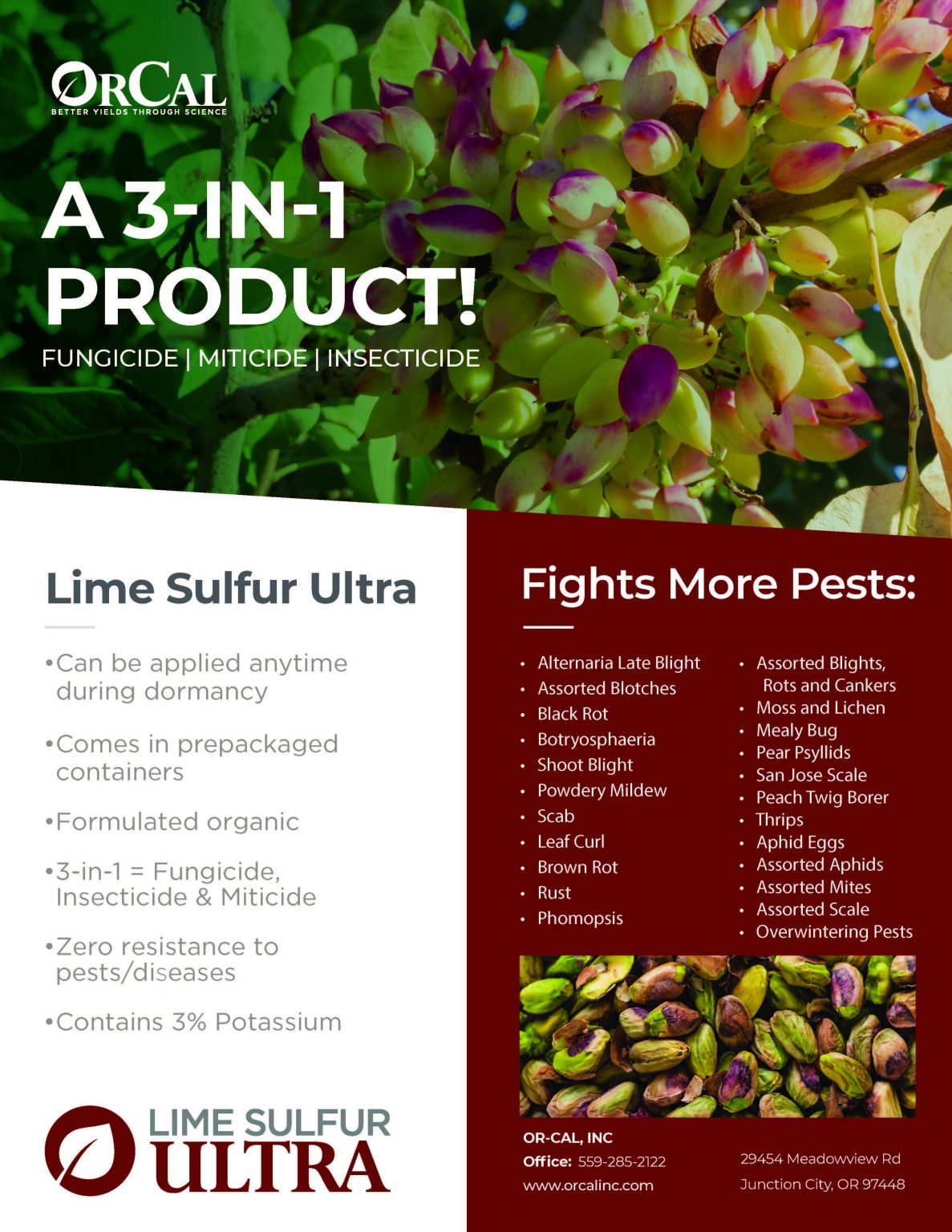 LIME SULFUR ULTRA Miticide Fungicide Insecticide ORCAL